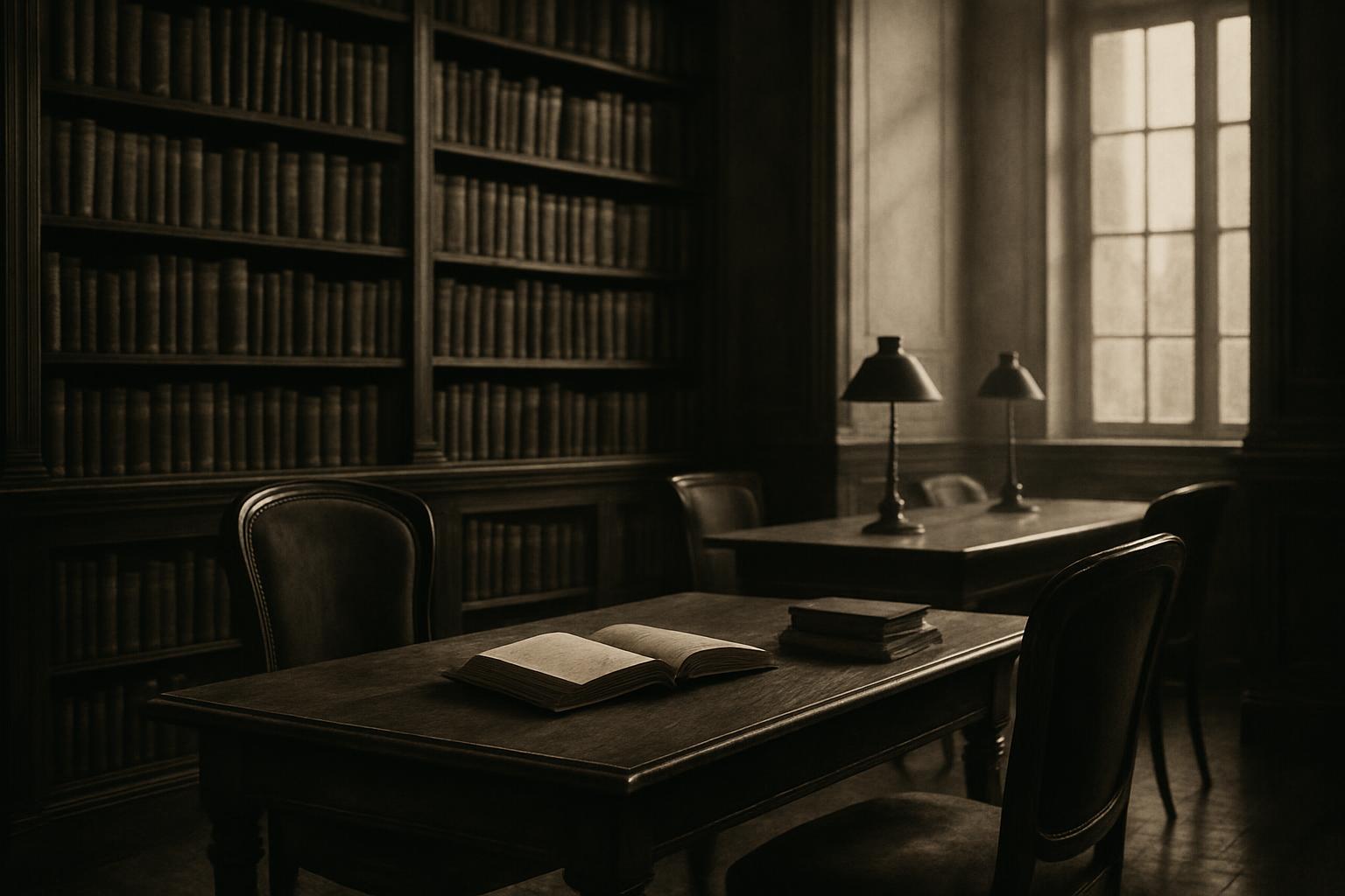 Elegant library study space